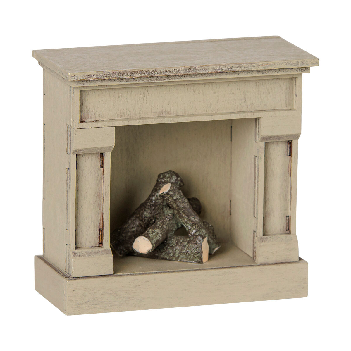 Spielzeug-Kamin für Maus - 4x8,5x8,5 cm (Weiß)