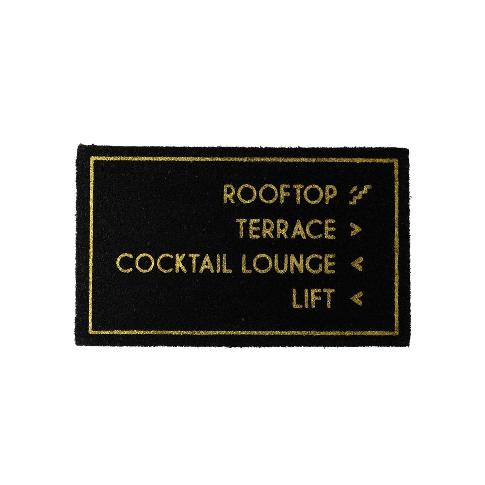 Fussmatte "Hotel Lift" - 45x72 cm (Schwarz)