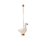 Metallornament "Gans" im 2er-Set - 6,5x7 cm (Gold)