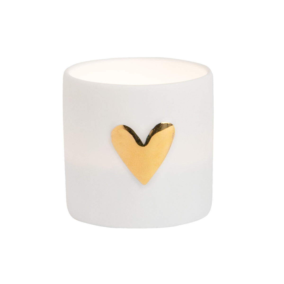Teelicht im 2er Set "Wolke Sieben - Herz" (Gold) von räder Design