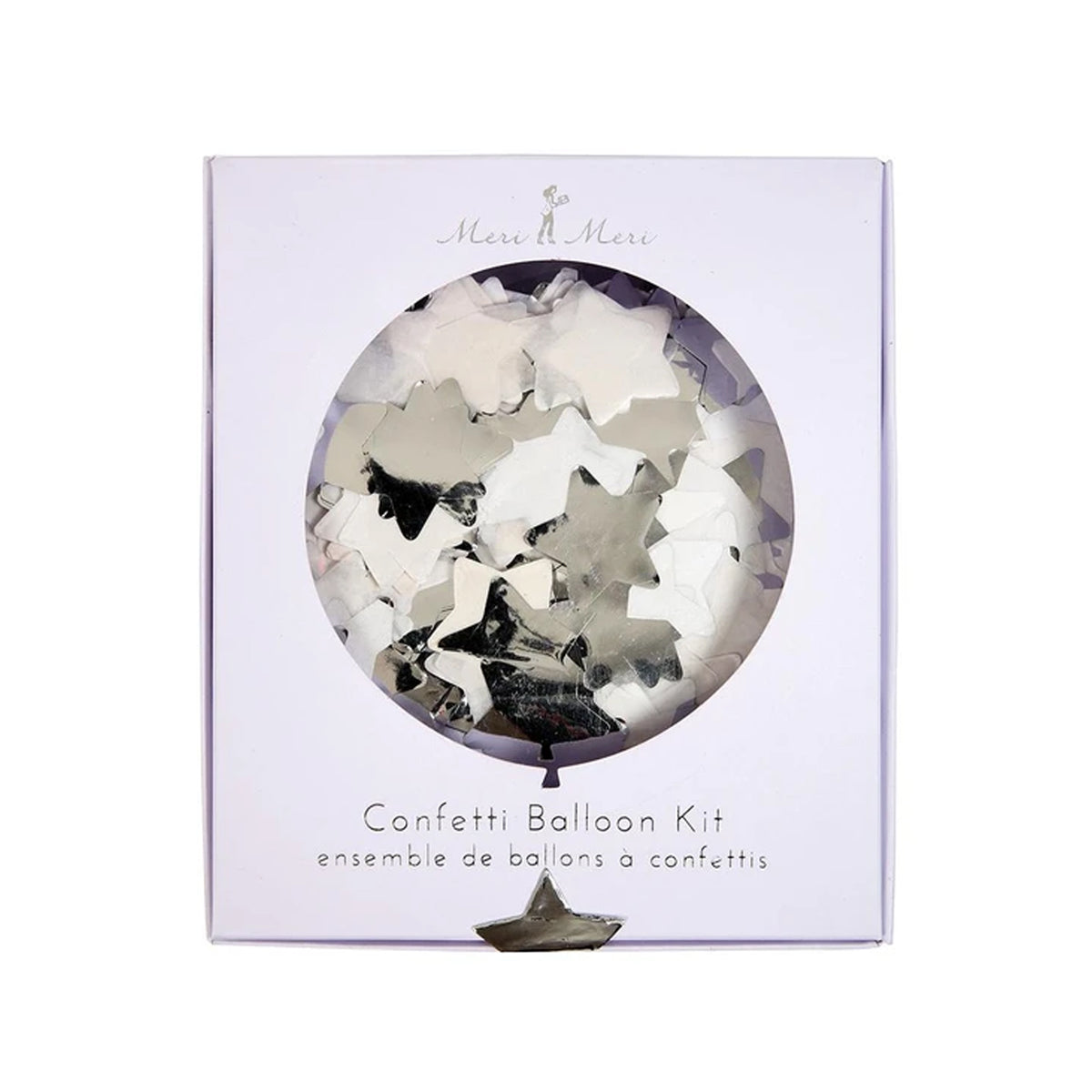 Konfettiballon "Silberstar"