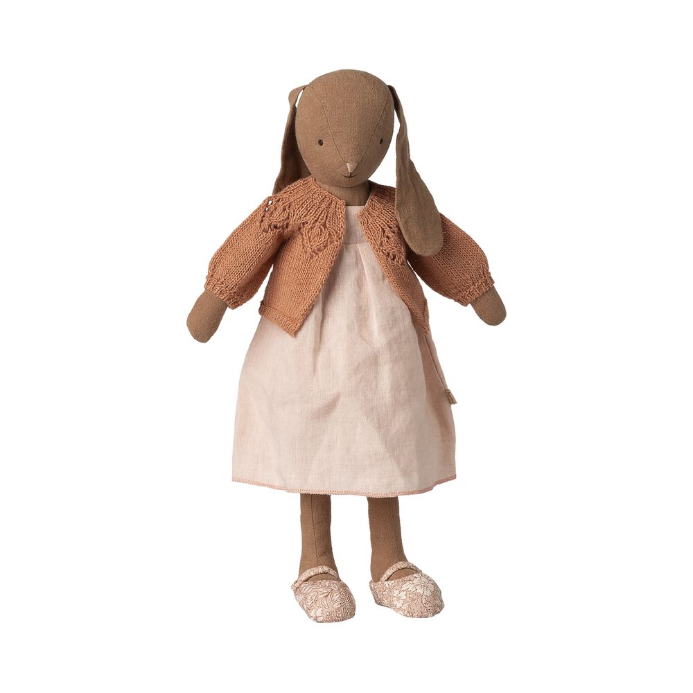 Gestrickte Strickjacke für Hase - Größe 3 (Vintage Rose)