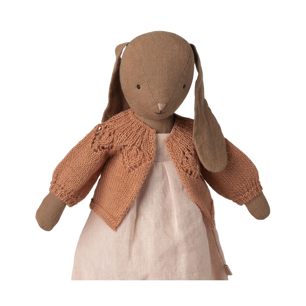 Gestrickte Strickjacke für Hase - Größe 3 (Vintage Rose)