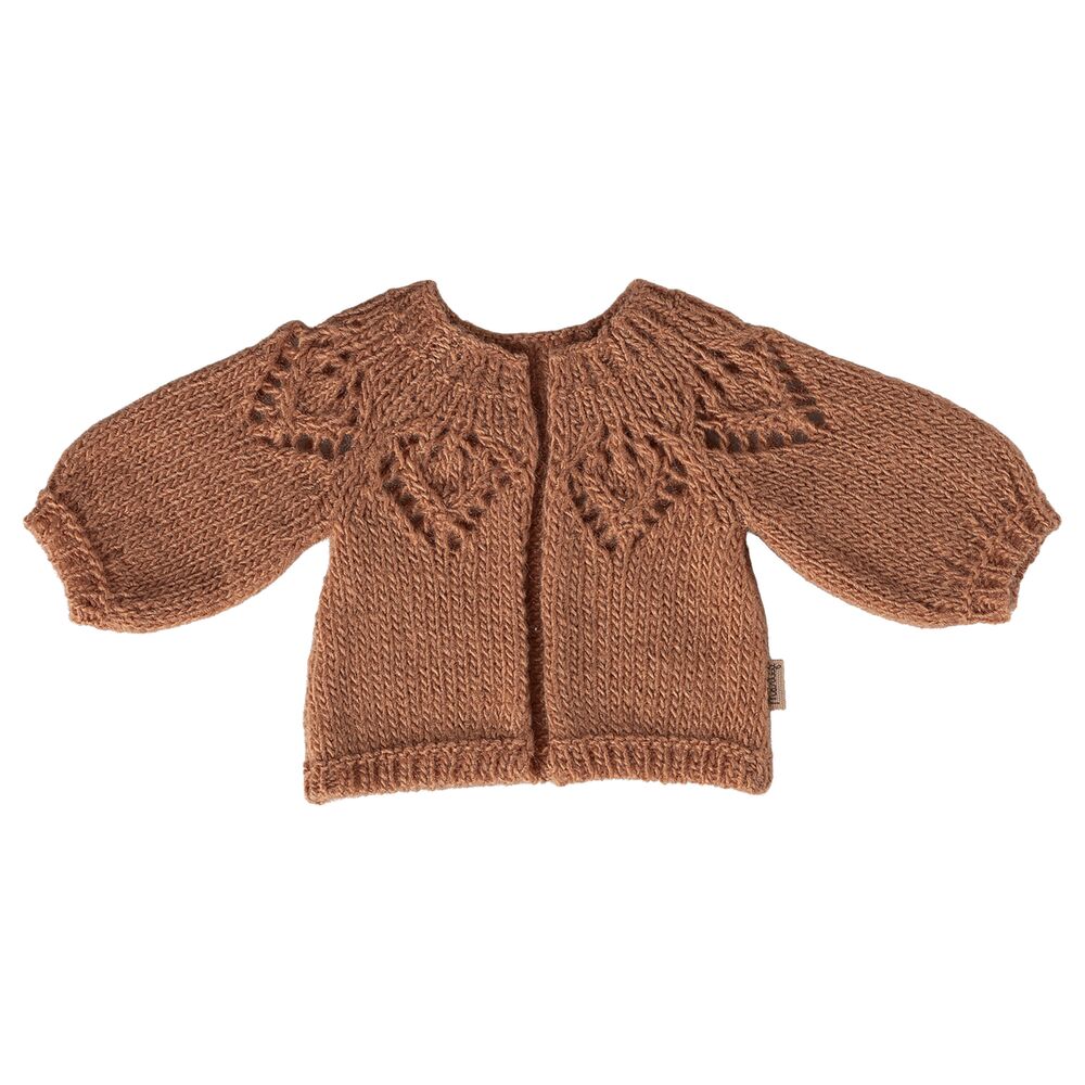 Gestrickte Strickjacke für Hase - Größe 3 (Vintage Rose)