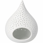 Teelichthalter "Wassertropfen" - 12,1x11,1x15,2 cm (Weiß)