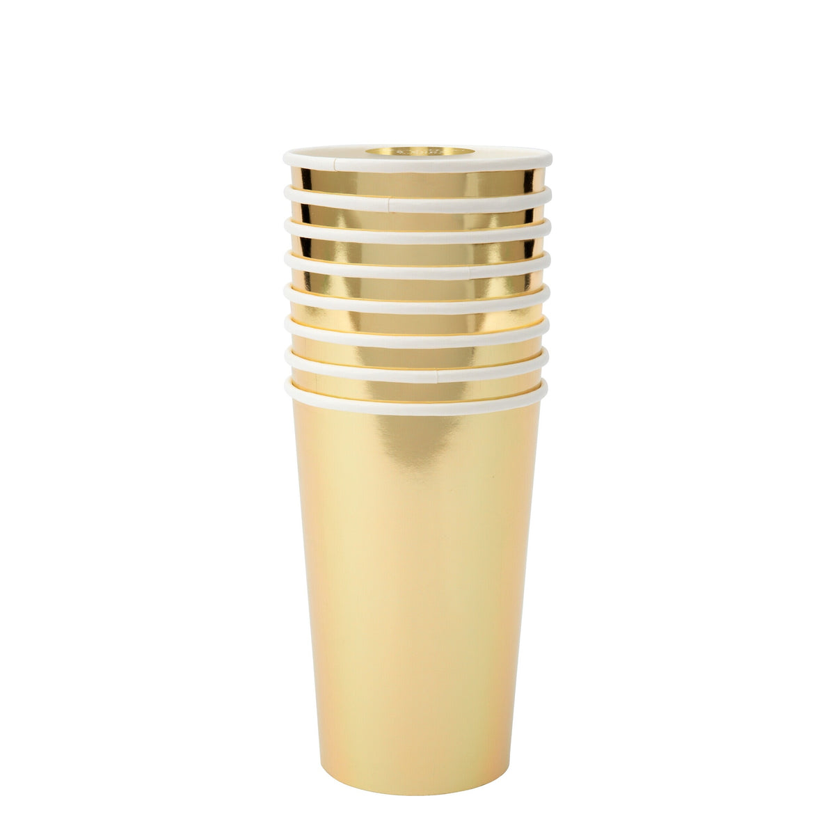 Papierbecher Gold Hoch
