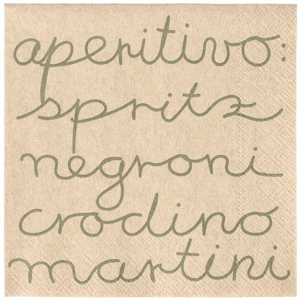 Cocktailserviette "Aperitivo" - 25x25 cm (Braun)