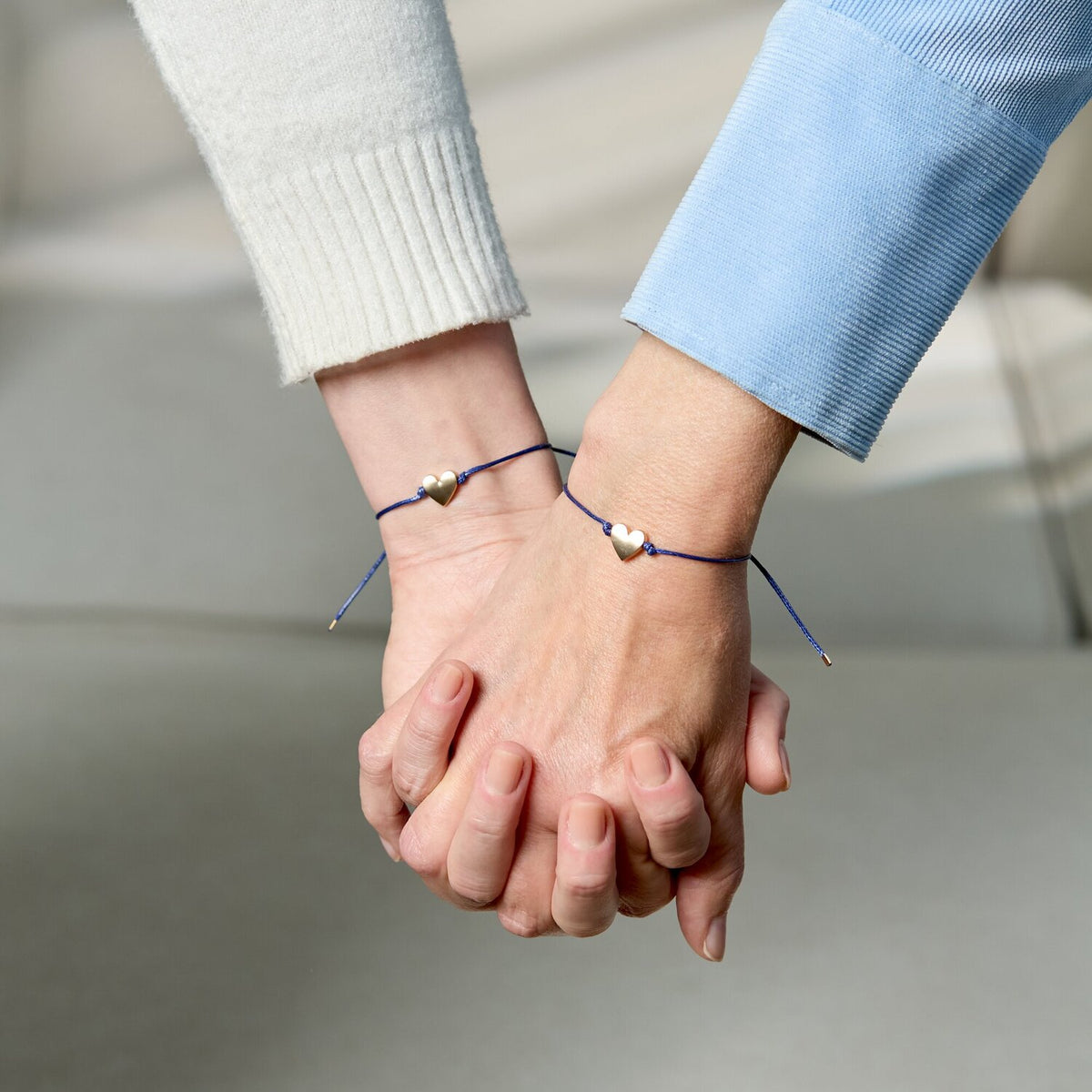 Armband "Perfect match" im 2er-Set - 12cm (Gold/Blau)