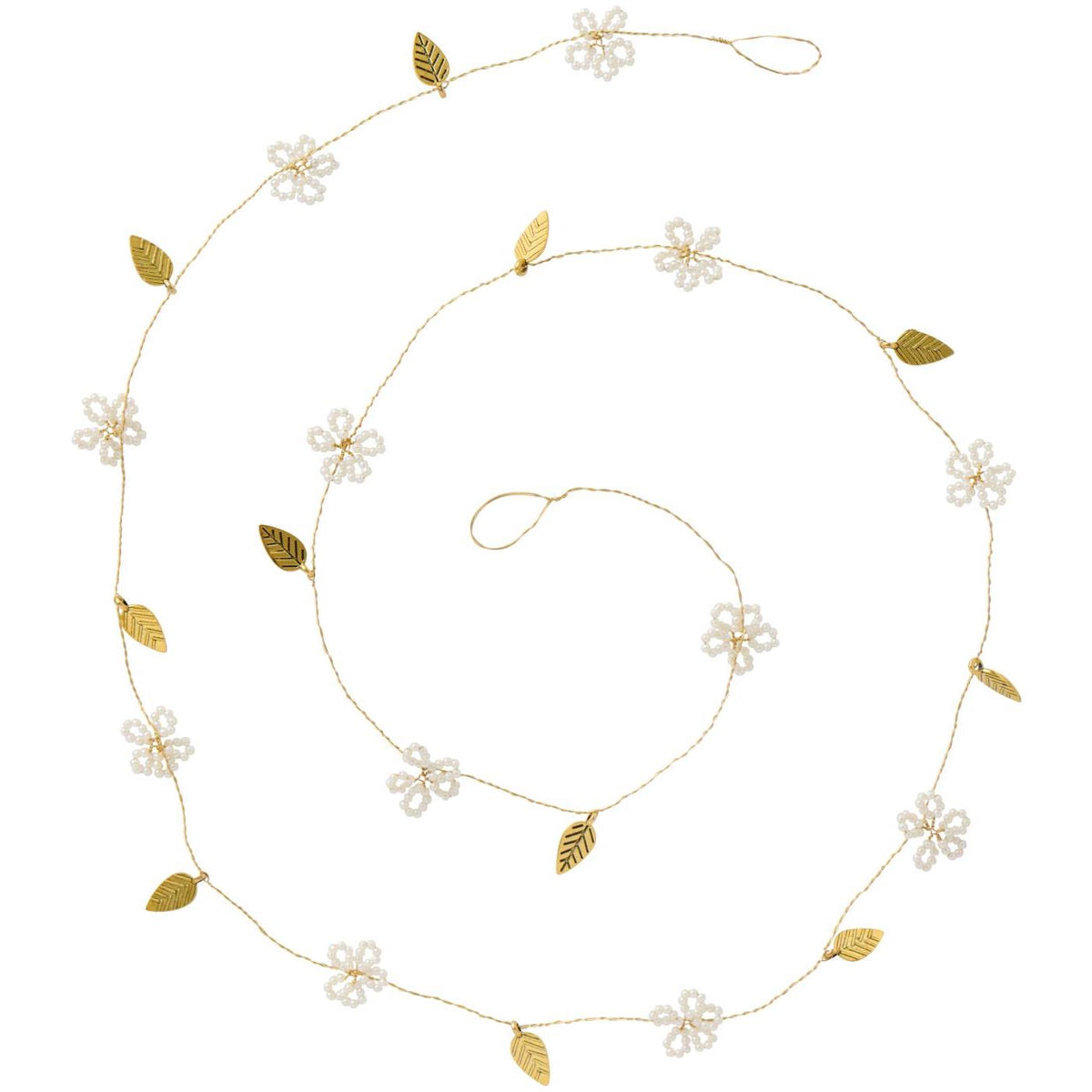 Band "Fairytale Christmas" - 1 m (Weiß/Gold)