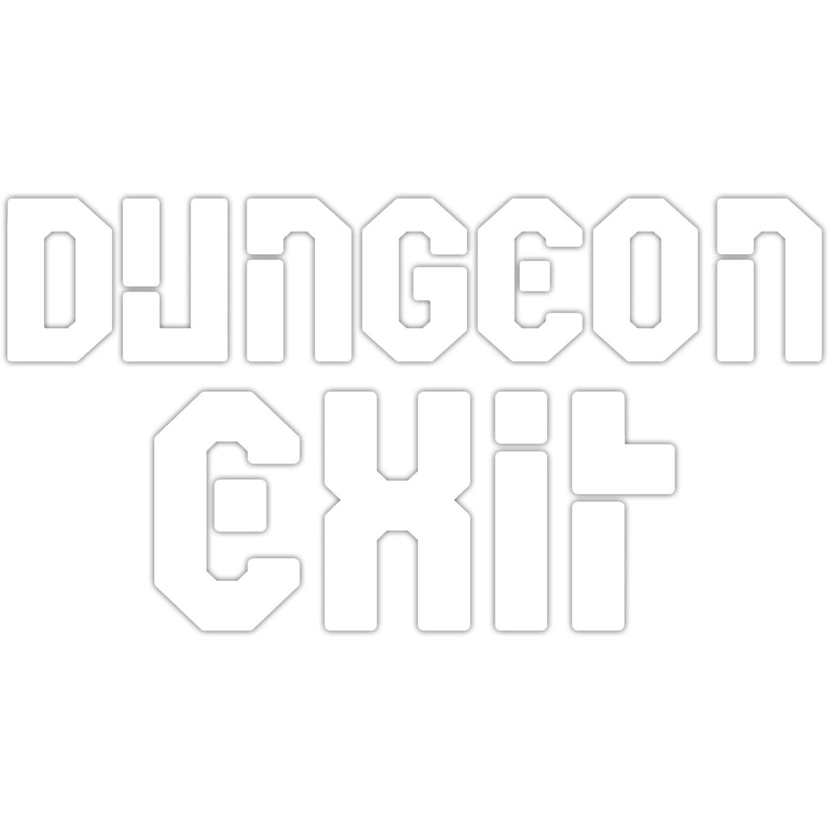 Dungeon Exit Ausstanzformen der Plättchen, als Buchstaben- und Zeichenmotive