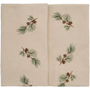 Tischdecke "Tradition - Kiefernzweig mit Zapfen" (Leinenfarbig)