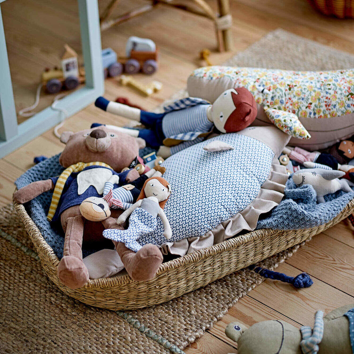 Stoff-Spielzeug "Kate & Jonah" im 3er-Set - 10x20x3 cm (Bunt)