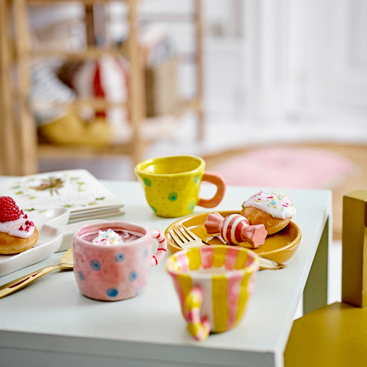 Tasse "Nini Streifen" - 7,5x5,5 cm (Rose)