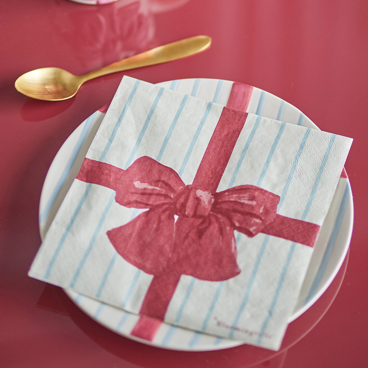 Papierserviette "Bowie" - 33x33 cm (Blau)