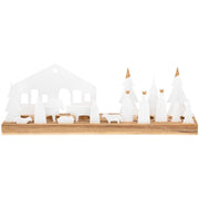 Lichtobjekt Krippe "LIVING - Xmas" (Weiß/Braun)