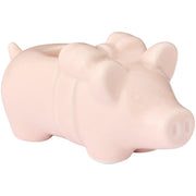 Kerzenhalter "Schwein mit Schleife" - 11,5x5x5,4 cm (Hellrosa)