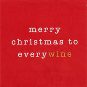 Cocktailserviette "Merry Christmas to everywine" - 25x25 cm