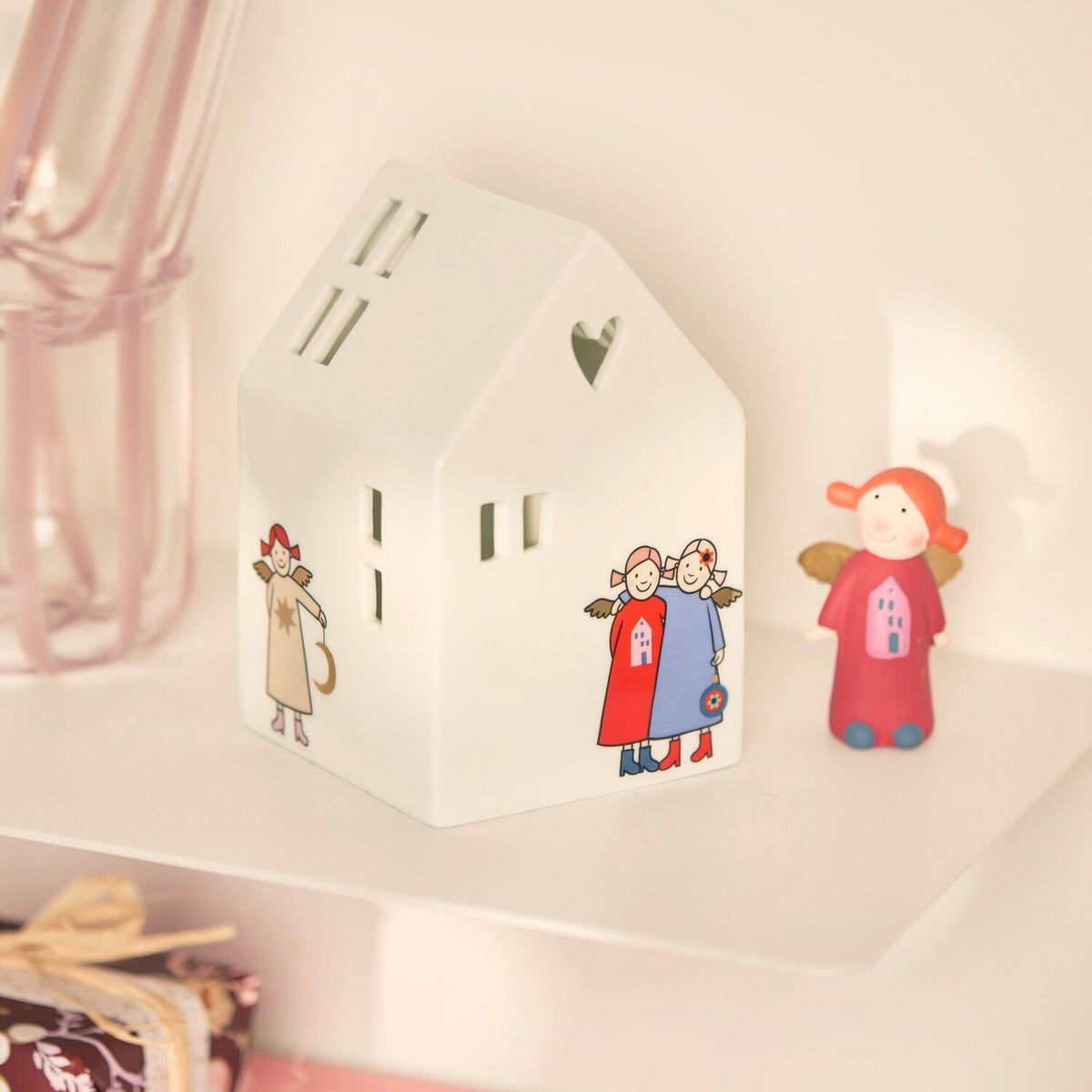 LED Lichthaus "Himmlische Schwestern - New Edition 10" - 8x8x12,5 cm