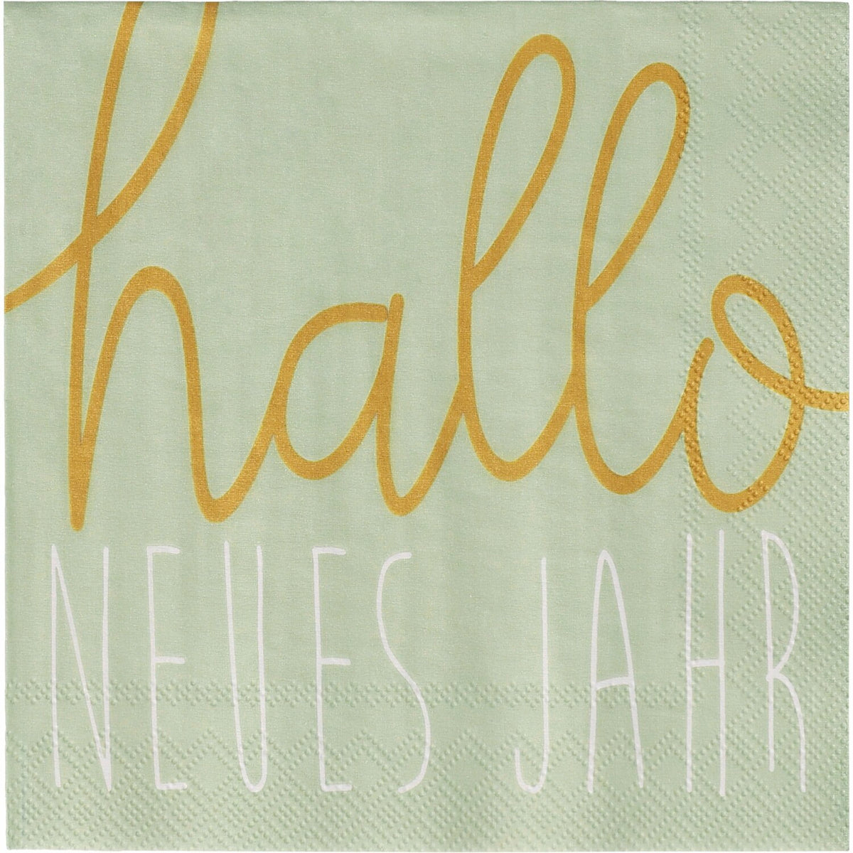 Cocktailserviette "Hallo neues Jahr" - 25x25 cm