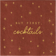 Cocktailserviette"But first Cocktails" - 25x25 cm