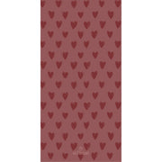 Papierserviette "Herzen" - 10x20 cm (Desert Rose/Rot)