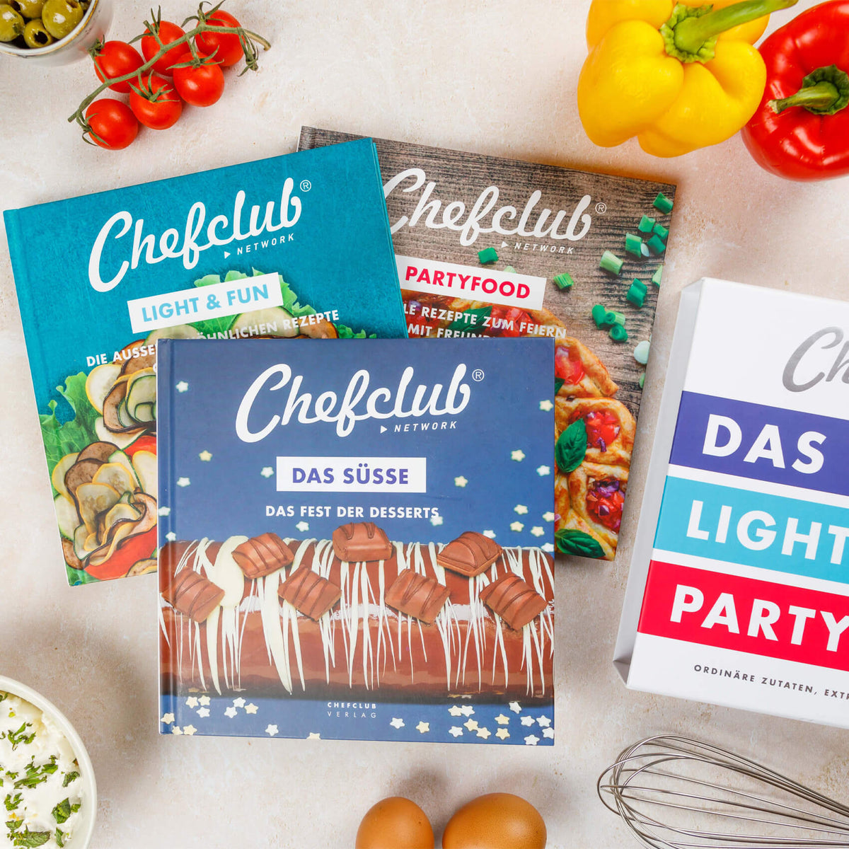 Vorteilsset aus Chefclub Das Best Of, Vol.2 + Set: Das Süße, Light&Fun, Partyfood