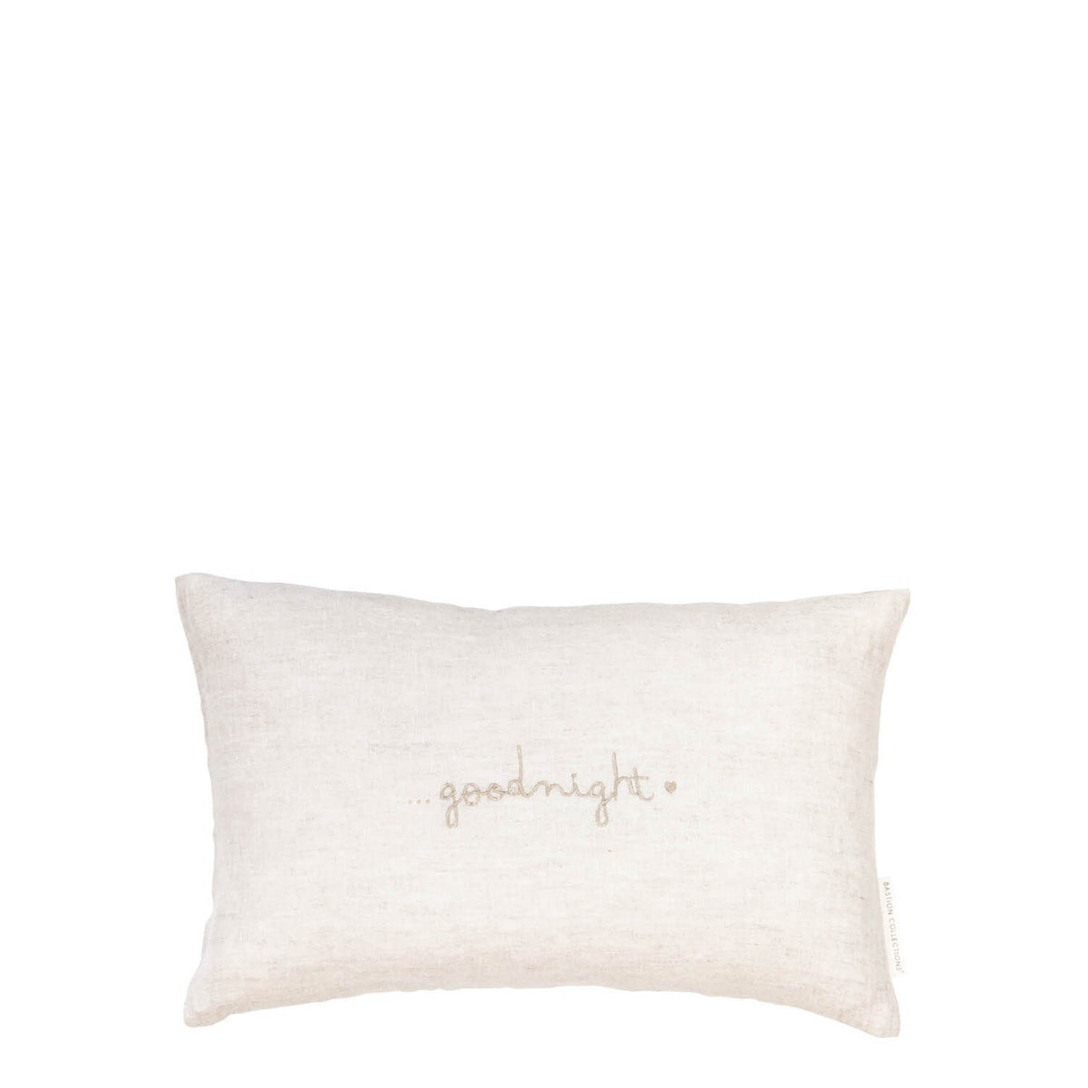 Leinenkissen "Goodnight" - 30x50 cm (Natur)