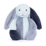 Kuscheltier Hase "Puddlesea - Original Patchwork" - 31x12x9 cm (Blau)