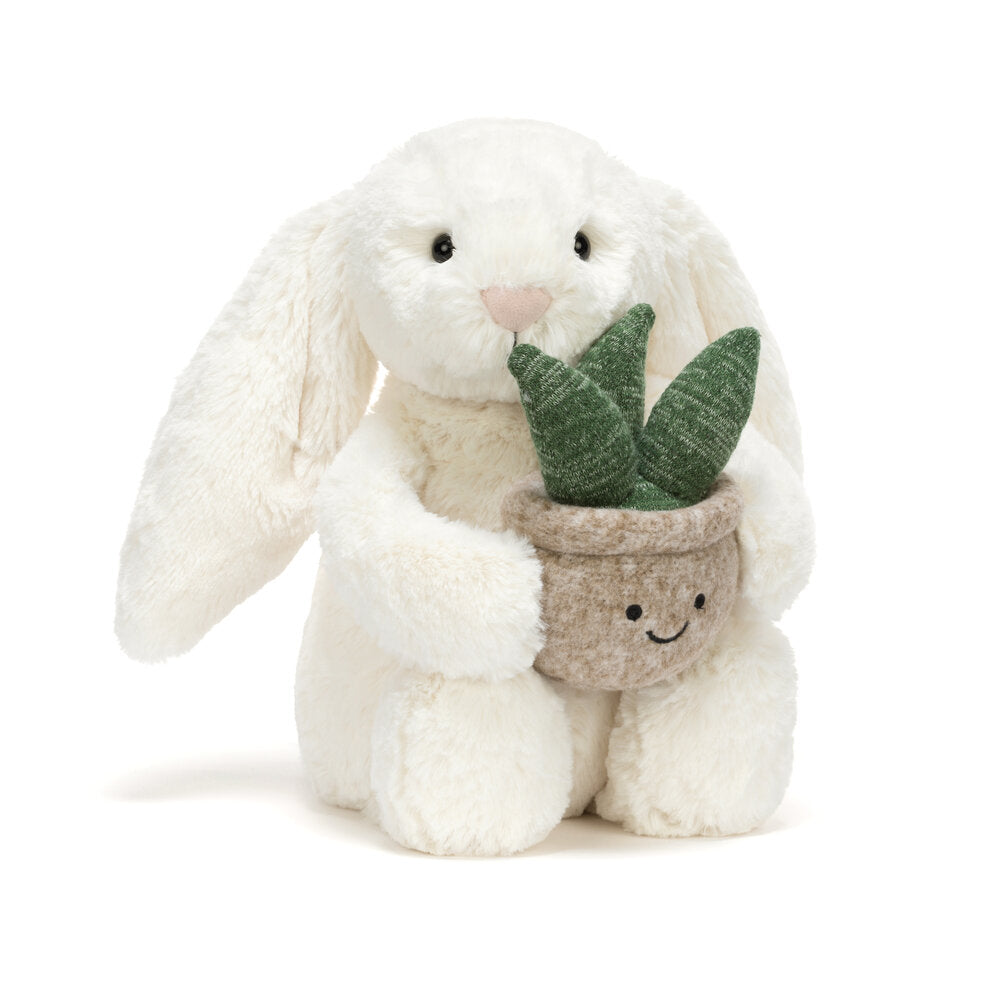Kuscheltier Hase "Plant" - 9x12x31 cm (Cream)