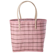 Tasche "Raffia" - 36x24x33 cm (Soft Pink/Braun)