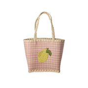 Tasche "Raffia - Lemon" - S (Pink)