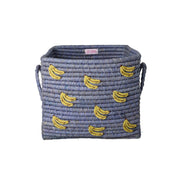 Quadratischer Korb "Raffia - Bananas" - 30x30x25 cm (Natur)