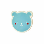 Plastic Lunchbox with Assorted Animal Faces Print - Set of 4 - grün