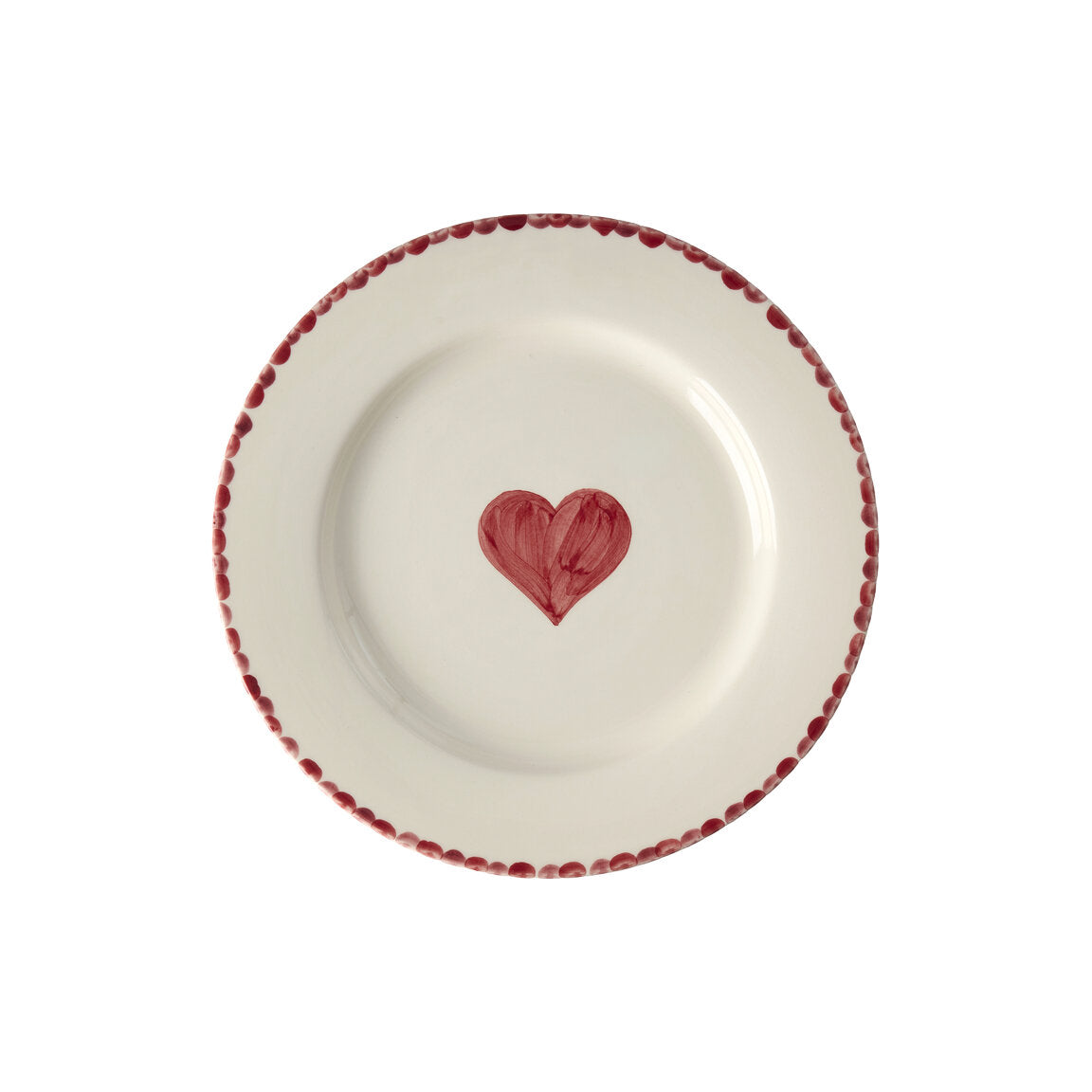 Essteller aus Keramik "Heart" (Rot)