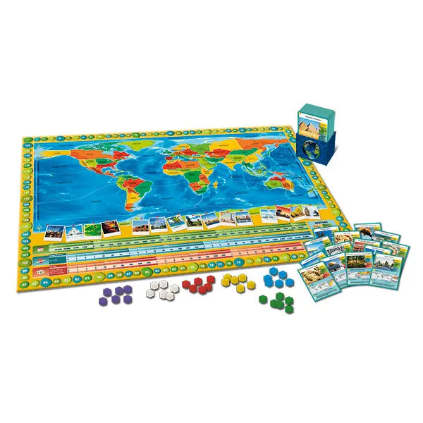 Brettspiel-Set Terra mit Spielplan, Karten und bunten Chips