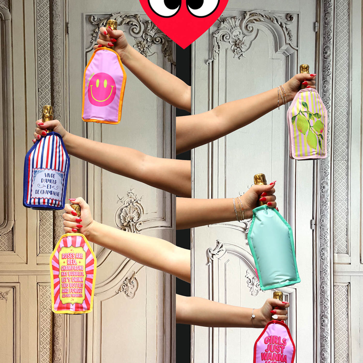 Kühlmanschette "Froid - Be happy" - 16x223,5 cm (Rosa)