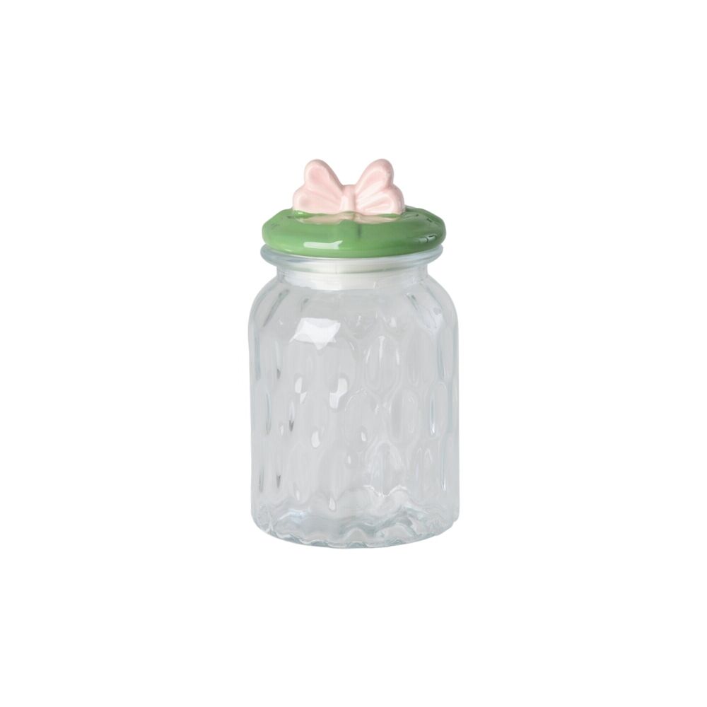 Glaskrug mit Schleifendeckel - M (Transparent)