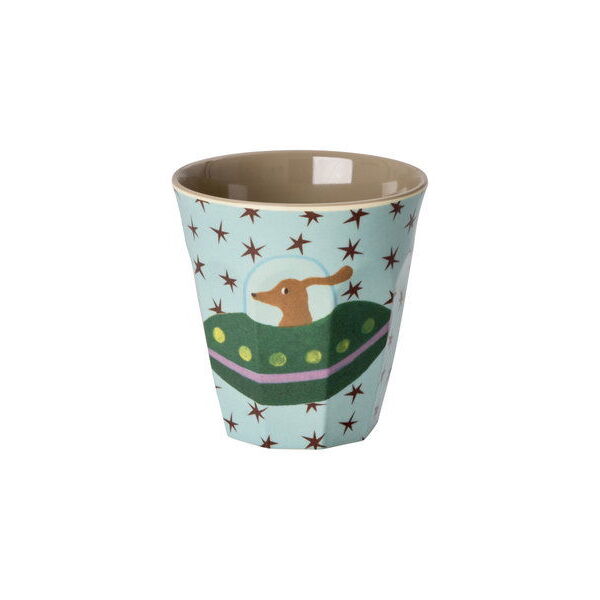 Melamin Kinderbecher "Dogs in Space"im 6er-Set - 160 ml (Blau)