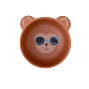Melamin Kinderschale "Monkey" - 350 ml (Braun