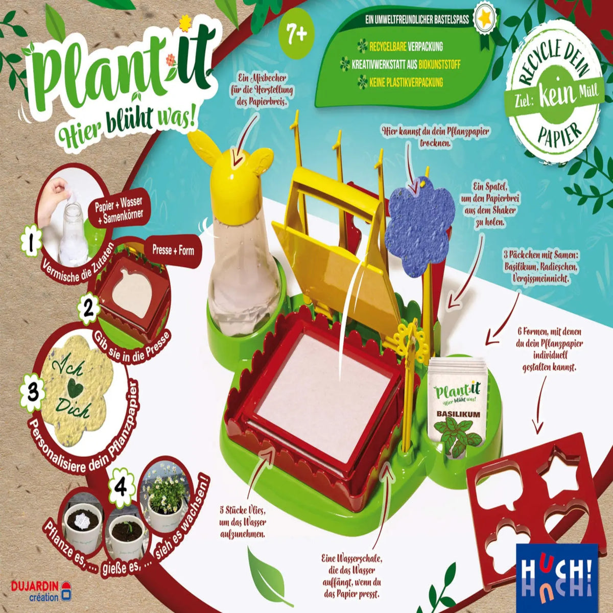 Pflanz-Set Plant it mit Gartenrost, rotem Saatbeet und Zubehörschablonen