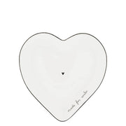 Teller "Heart - Made for Smiles" - 17,5x18,5 cm (Weiß)