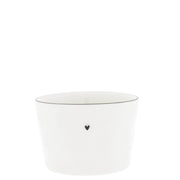Becher "Heart"- 150 ml (Weiß/Schwarz)