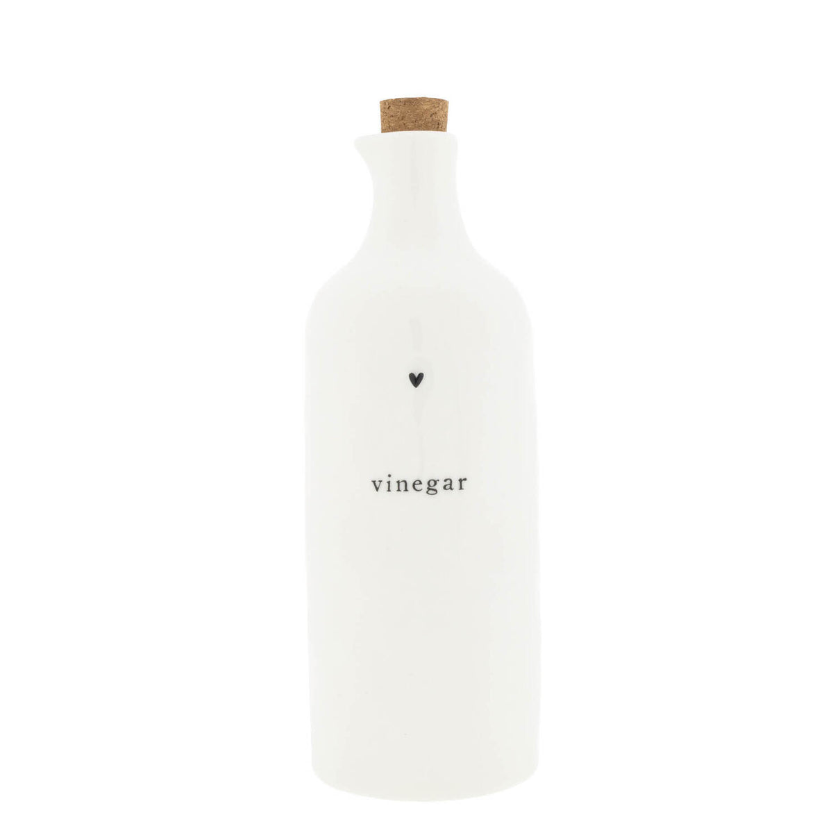 Essigflasche "Heart" - 700 ml (Weiß/Schwarz)