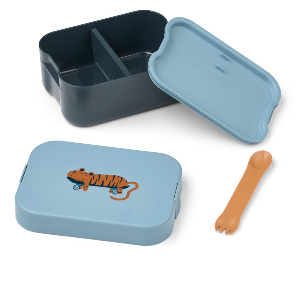 Brotdose "Kamil - Tiger" - 14,1x19,7x7,8 cm (Beach Blue)