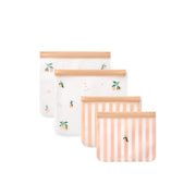 Wiederverwendbare Lebensmittelbeutel "Rebus -  Peach" im 4er-Set (Sea Shell)