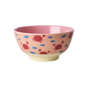 Melamin Schale "Crab" - M (Rosa)