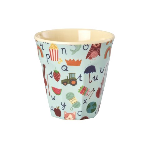 Melamin Becher "ABC" - M (Blau)