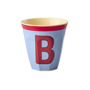 Melamin Becher "Vintage - Buchstabe B"- M (Blue)