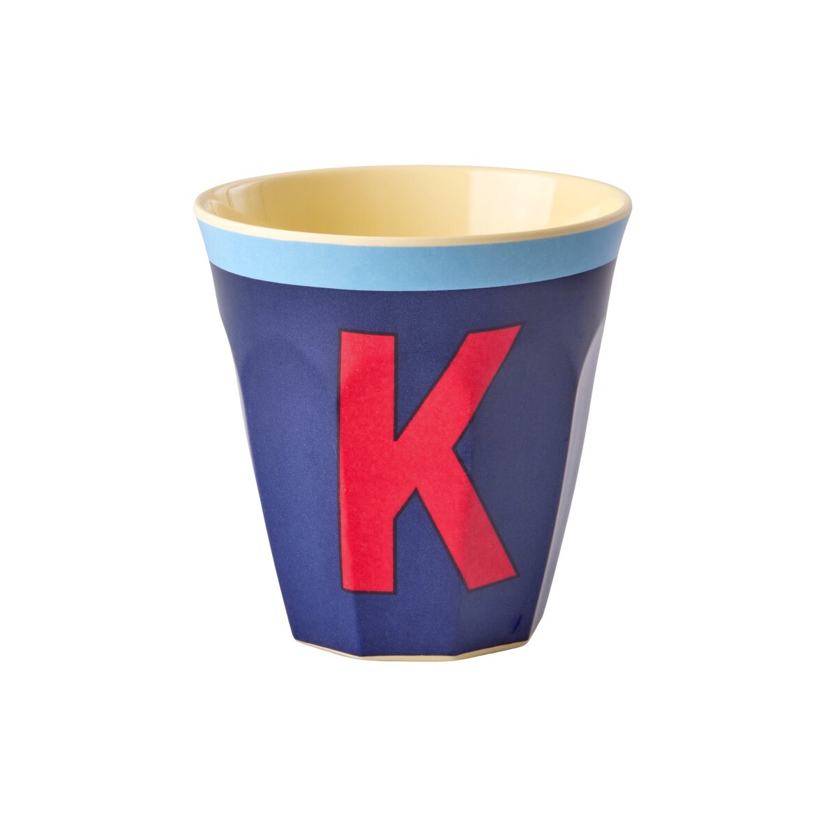 Melamin Becher "Vintage - Buchstabe K"- M (Royal Blue)