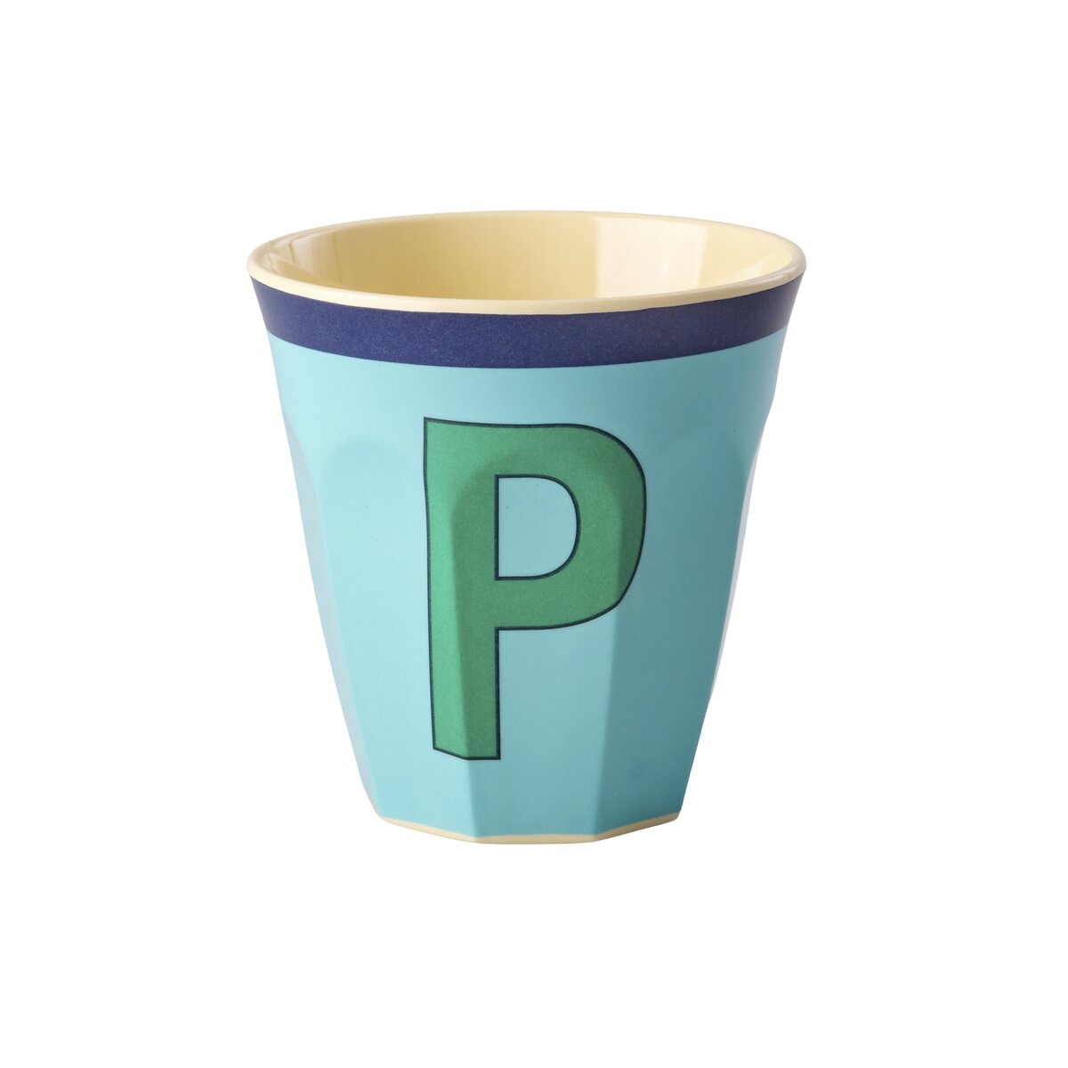 Melamin Becher "Vintage - Buchstabe P"- M (Mint)